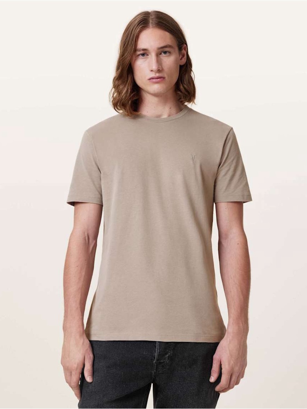 ALL SAINTS BRACE BRUSHED COTTON CREW NECK T-SHIRT